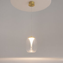 Luminosa Lighting Luminosa Splash Modern Dome Pendant Ceiling Light Gold 3000K 620Lm Glass Shade - thumbnail 2