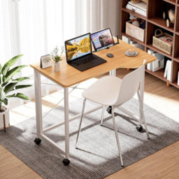 Folding Desk 90Cm Rolling Foldable Computer Desk For Small Spaces - thumbnail 3