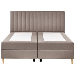 Beliani Divan Bed With Storage Fabric Officer 180 X 200 Cm (Eu Super King) Taupe - thumbnail 6