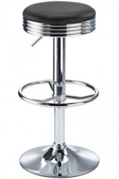 Calif Adjustable Bar Stool In Black