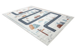 RugsX Bambino 46980 Washing Carpet Forest, Streets For Children Anti-Slip - White Green 80X150 Cm - thumbnail 3