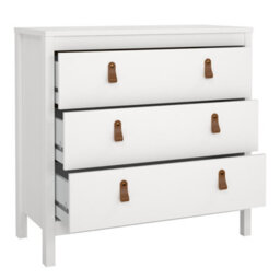 Furniture To Go Barcelona Chest 3 Drawers In White - thumbnail 5