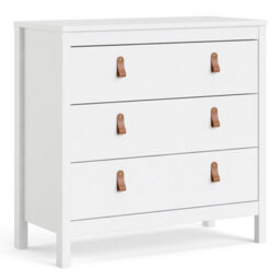 Furniture To Go Barcelona Chest 3 Drawers In White - thumbnail 1