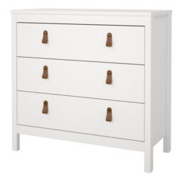 Furniture To Go Barcelona Chest 3 Drawers In White - thumbnail 4