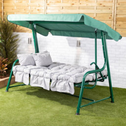 Alfresia Turin Reclining Swing Seat With Grey Classic Cushions - thumbnail 3