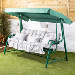 Alfresia Turin Reclining Swing Seat With Grey Classic Cushions - thumbnail 2