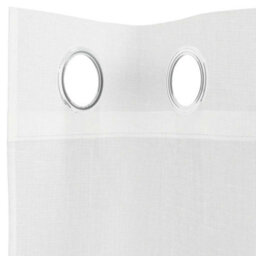 Berkfield Durable Voile Curtains With Grommets 2 Pcs White - thumbnail 5