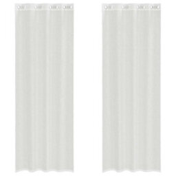 Berkfield Durable Voile Curtains With Grommets 2 Pcs White