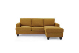 Home Detail Hazel 3 Seater Sofa With Chaise, Mustard Boucle Fabric - thumbnail 4