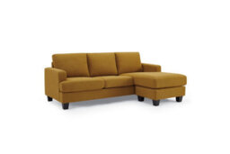 Home Detail Hazel 3 Seater Sofa With Chaise, Mustard Boucle Fabric - thumbnail 3