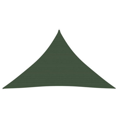 Berkfield Sunshade Sail 160 G/m2 Dark Green 3.5X3.5X4.9 M Hdpe - image 1