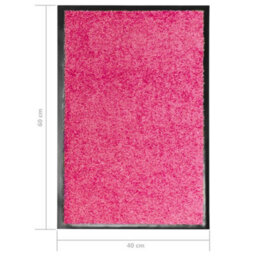 Berkfield Doormat Washable Pink 40X60 Cm - thumbnail 6
