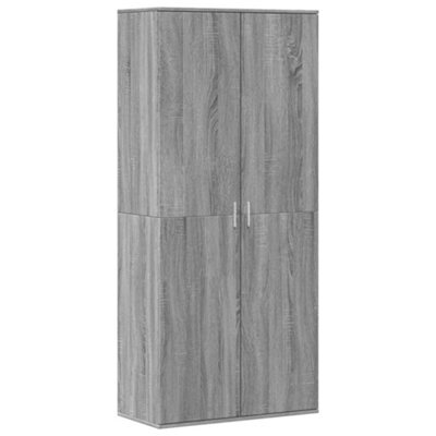 Berkfield Elegant Shoe Cabinet Grey Sonoma 80X39X178 Cm Engineered Wood