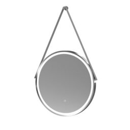 Balterley Quixhill Round Framed Led Touch Sensor Mirror With Demister, 600mm - Chrome/grey - thumbnail 1