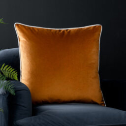 Paoletti Meridian Velvet Piped Cushion Cover - thumbnail 4