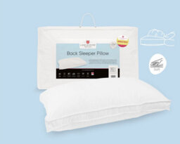 Lancashire Textiles Back Sleeper Pillow Hollowfibre Filling And 100% Cotton Casing Soft Support - Single Pillow - thumbnail 1
