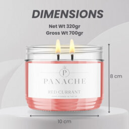 Panache Fresh Linen Scented Candle - Double Wick - Clean Crisp Scent - thumbnail 5