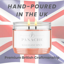 Panache Fresh Linen Scented Candle - Double Wick - Clean Crisp Scent - thumbnail 3