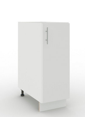 Jd Greta Adjustable Legs Kitchen Base Unit 300mm Storage Cabinet With Door Shelf 30Cm - White Matt - image 1