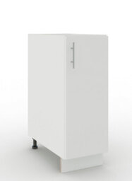 Jd Greta Adjustable Legs Kitchen Base Unit 300mm Storage Cabinet With Door Shelf 30Cm - White Matt - thumbnail 1