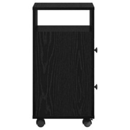 Walplus Narrow Bathroom Cabinet With Wheel Black Oak 33 X 23 X 65 Cm - thumbnail 5