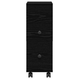 Walplus Narrow Bathroom Cabinet With Wheel Black Oak 33 X 23 X 65 Cm - thumbnail 6