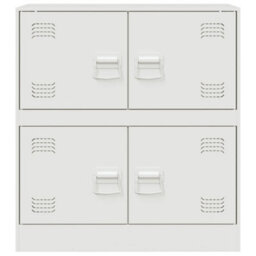 Berkfield Sideboard White 67X39X73 Cm Steel - thumbnail 6