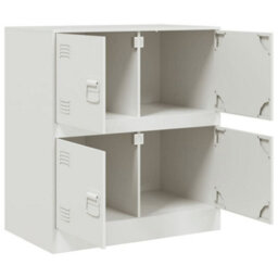 Berkfield Sideboard White 67X39X73 Cm Steel - thumbnail 7