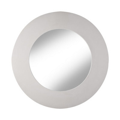 Nielsen Round Wooden Wall Mirror For Bedroom, Living Room Or Hallway - Light Grey - 90Cm - image 1