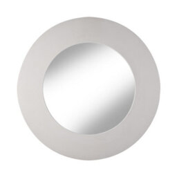 Nielsen Round Wooden Wall Mirror For Bedroom, Living Room Or Hallway - Light Grey - 90Cm