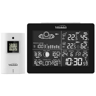 Youshiko Yc9361 Digital Weather Station With Radio Controlled Clock (Official Uk Version) - image 1