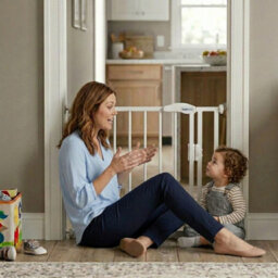Bettacare Auto Close Stair Gate, 82.2Cm - 89.2Cm, White, Pressure Fit Safety Gate, Baby Gate - thumbnail 7