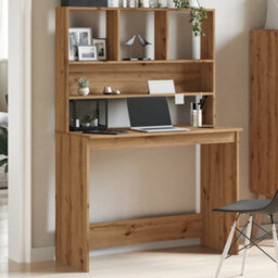 Berkfield Desk With Shelves Artisan Oak 102X45X148 Cm Engineered Wood - thumbnail 3