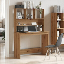 Berkfield Desk With Shelves Artisan Oak 102X45X148 Cm Engineered Wood - thumbnail 2