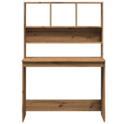 Berkfield Desk With Shelves Artisan Oak 102X45X148 Cm Engineered Wood - thumbnail 4