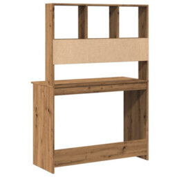 Berkfield Desk With Shelves Artisan Oak 102X45X148 Cm Engineered Wood - thumbnail 6