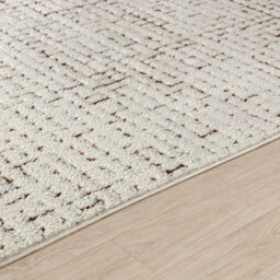Livabliss Freud-Modern Ivory Brown High Pile Living Dining Bedroom Rug 120 X 170 Cm Easy Care, Non Shedding - thumbnail 3