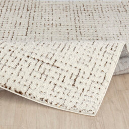 Livabliss Freud-Modern Ivory Brown High Pile Living Dining Bedroom Rug 120 X 170 Cm Easy Care, Non Shedding - thumbnail 4