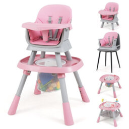 Gainoom 16-In-1 Pink Convertible Baby High Chair Multifunctional Kids Chair - thumbnail 1