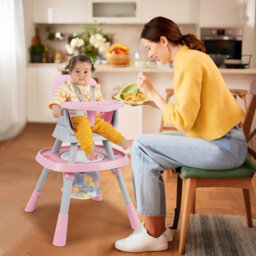 Gainoom 16-In-1 Pink Convertible Baby High Chair Multifunctional Kids Chair - thumbnail 3