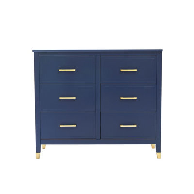 Cabinet Bits Palazzi 6 Drawer Chest Blue H90 W105 D40Cm - image 1