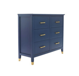 Cabinet Bits Palazzi 6 Drawer Chest Blue H90 W105 D40Cm - thumbnail 2