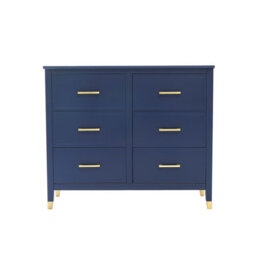 Cabinet Bits Palazzi 6 Drawer Chest Blue H90 W105 D40Cm