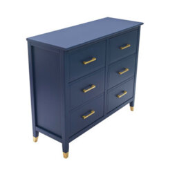 Cabinet Bits Palazzi 6 Drawer Chest Blue H90 W105 D40Cm - thumbnail 3