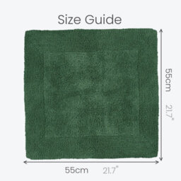 Allure Bath Fashions Elegance Reversible Heavyweight Square Bath Mat - Dark Green - thumbnail 5