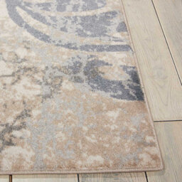 Blue Luxurious Modern Floral Easy To Clean Rug For Bedroom & Living Room-66 X 229Cm (Runner) - thumbnail 2