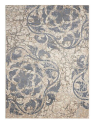 Blue Luxurious Modern Floral Easy To Clean Rug For Bedroom & Living Room-66 X 229Cm (Runner) - thumbnail 5