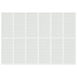 Walplus Folding 6 Panel Japanese Style Room Divider 240 By 170 Centimetres White - thumbnail 3