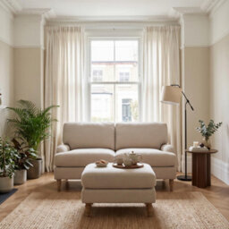 Furniturebox Uk Bernie Beige Chenille Fabric 2 Seater Sofa - thumbnail 7