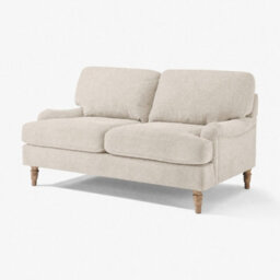 Furniturebox Uk Bernie Beige Chenille Fabric 2 Seater Sofa - thumbnail 8